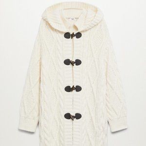 NWT Mango knit hooded coat